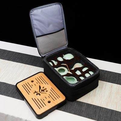 汝窑旅行茶具套装便携包家用简约日式小茶具迷你茶杯户外一壶四杯,农用物资,其他肥料,淘宝优惠券,粉丝福利购,淘宝优惠卷