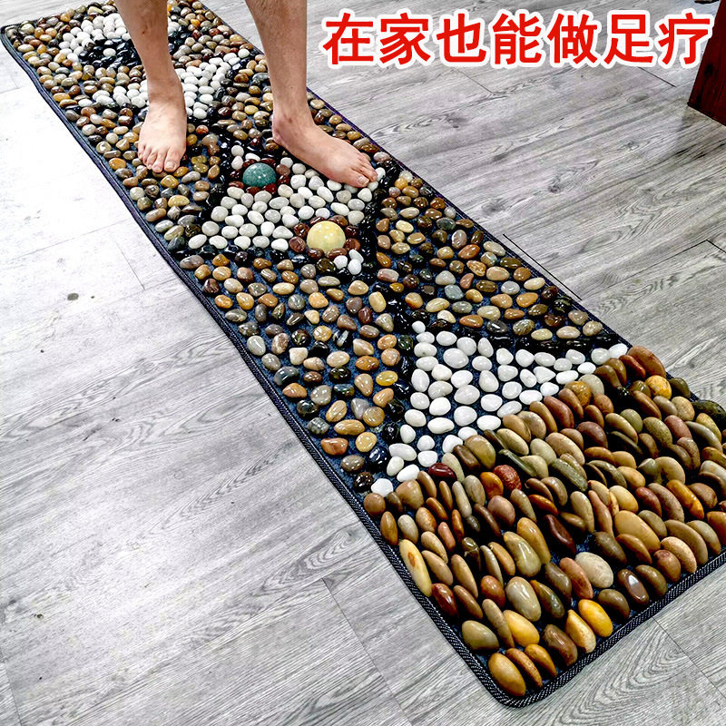 天然鹅卵石足底按摩垫脚底穴位足疗器雨花石足疗毯家用指压板