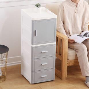 35cm宽夹缝收纳柜厨房浴室储物柜塑料开门式阳台厕所卫生间置物架