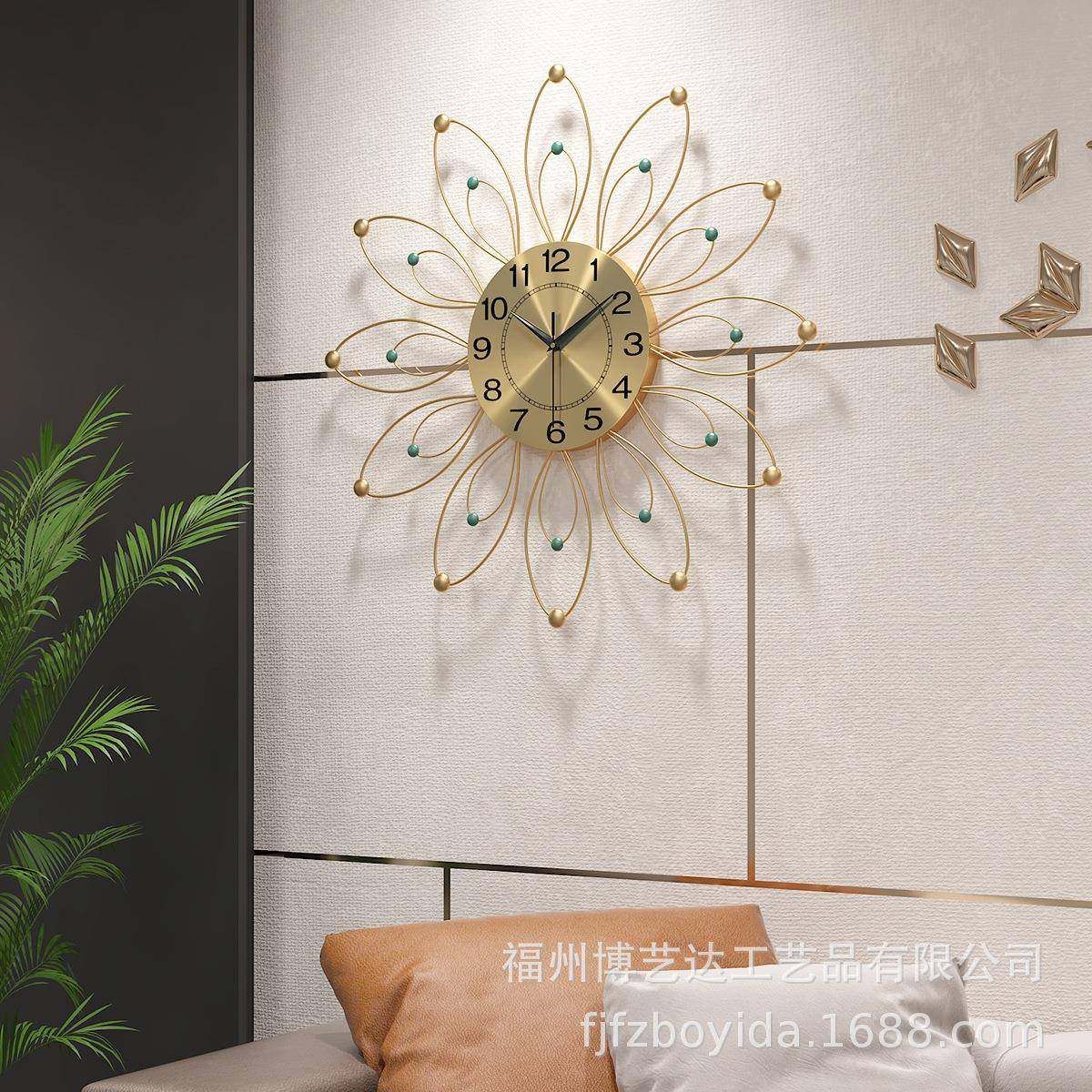 客厅挂钟北欧轻奢现代简约创意钟表直售大气美观壁钟现货