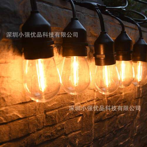 供应灯串低价处理先到先得工厂现货S14下挂灯串24FT12灯