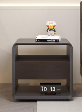 BER8170意式极简卧室深灰色床头柜椭圆形设计师款现代简约轻奢单