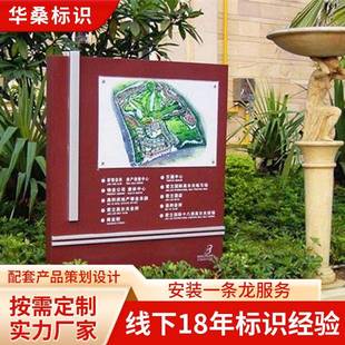 华桑标识制作宣传栏立牌指示牌风向牌精神堡垒标识标牌制作
