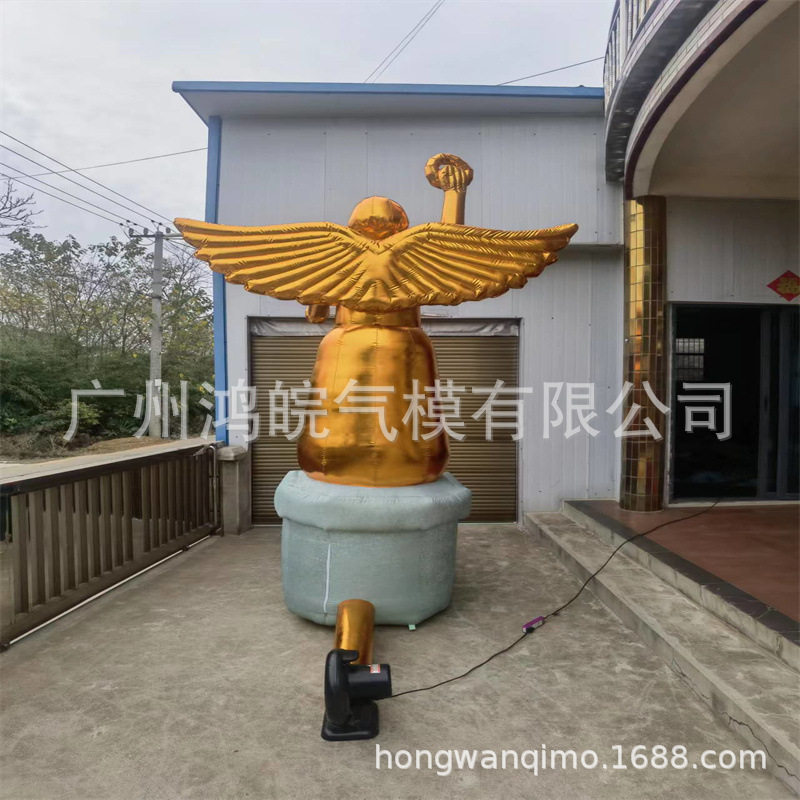 充气金色女神天使毛绒吉祥物公仔商场美陈气球卡通气模广告人偶