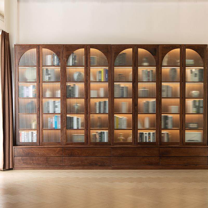 日式全实木卡座书柜组合去客厅化书架满墙家用黑胡桃木整墙两门柜,农用物资,其他肥料,淘宝优惠券,粉丝福利购,淘宝优惠卷