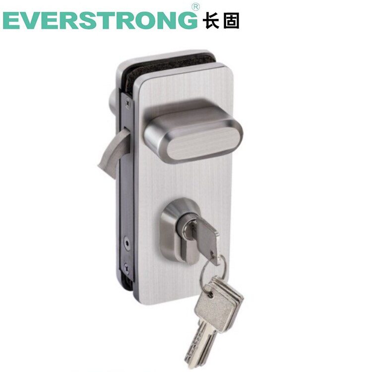 长固ST-G014B不锈钢玻璃门锁现代简约双开门锁办公室家具门锁批发