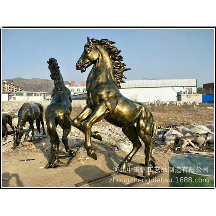 玻璃钢动物雕塑小马铜雕公园动物铜雕马踏飞燕铜雕仿古铜雕
