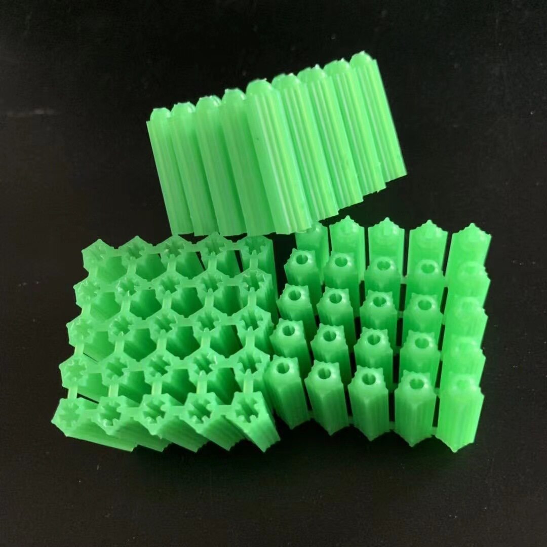 绿色连体膨胀绿直通塑料膨胀管膨胀胶膨胀壁虎胶塞胶粒M6/8盒装
