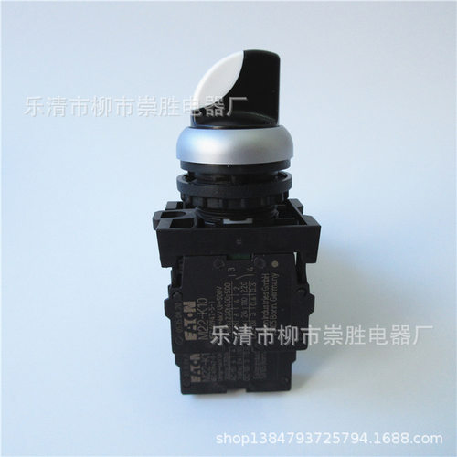 原装EATON伊顿旋钮开关M22-WRK/K10/K10/K10三档自锁加自复位3NO