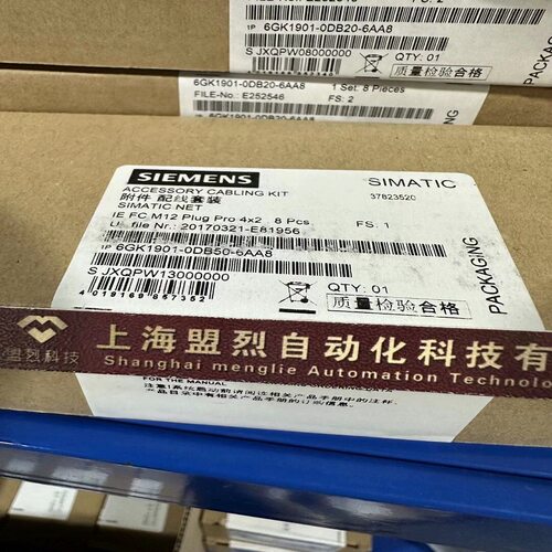 6GK1901-0DB50-6AA8M12插塞连接器带坚固的金属外壳和FC连接