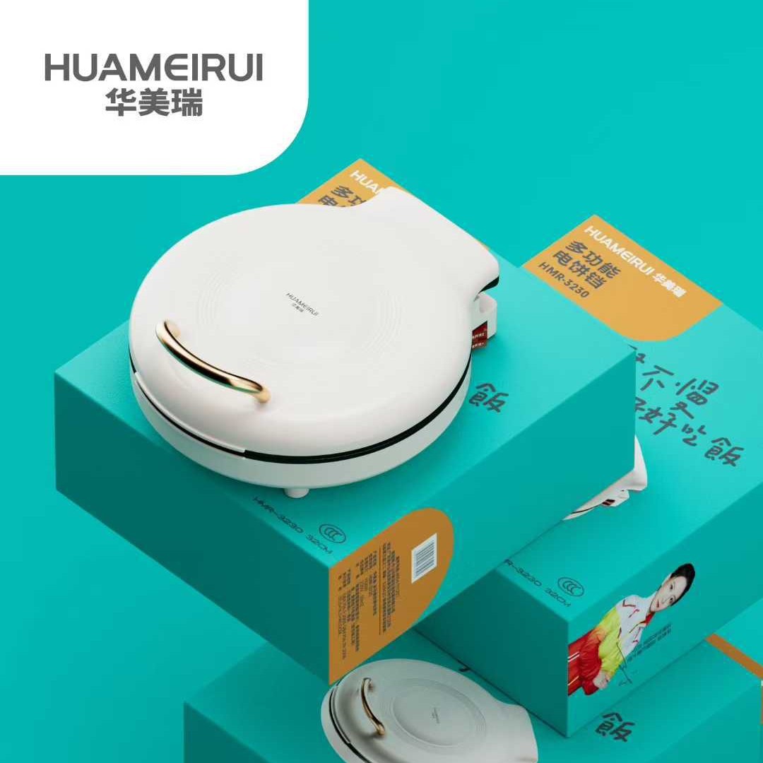 华美瑞电饼铛加深32CM双面加热多功能电饼铛电烤盘煎饼机