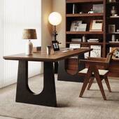 台实木10806大板双人电脑桌电式 长卧室家用办公桌大书桌工作台两