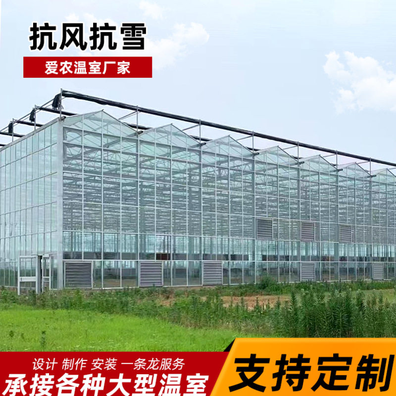 玻璃温室大棚骨架智能温室遮阳温室蔬菜花卉大棚育苗育秧养殖大棚