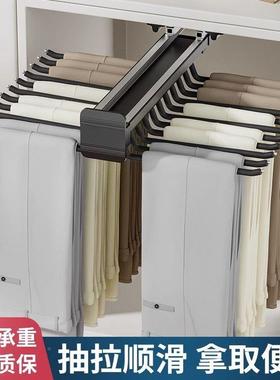 裤架伸缩衣家用多功能抽挂裤子架柜PEL内柜抽拉式顶装裤裤五架金