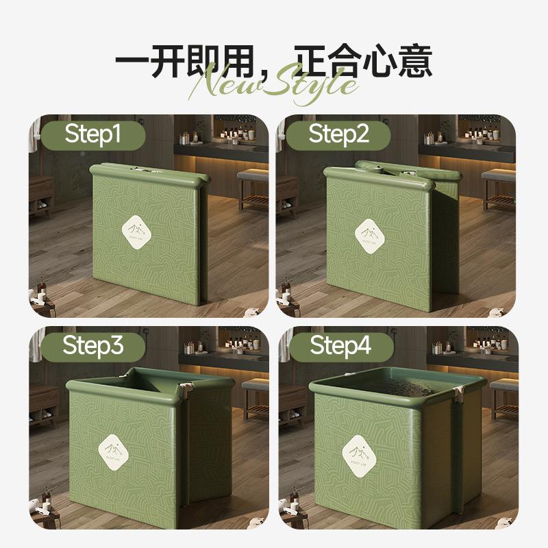 可嘉述家用泡儿童洗澡桶厚成人家居生活RBK双人折叠澡桶加免安装