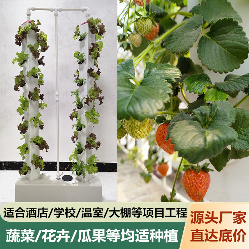 无土栽培草莓蔬果种植设备家庭阳台楼顶大棚多层立柱式水培机