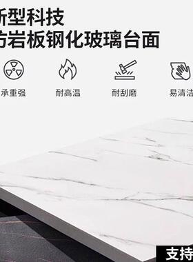 轻奢岩板发边柜小户型几客厅茶水边角沙72265柜玻璃储门物柜边柜