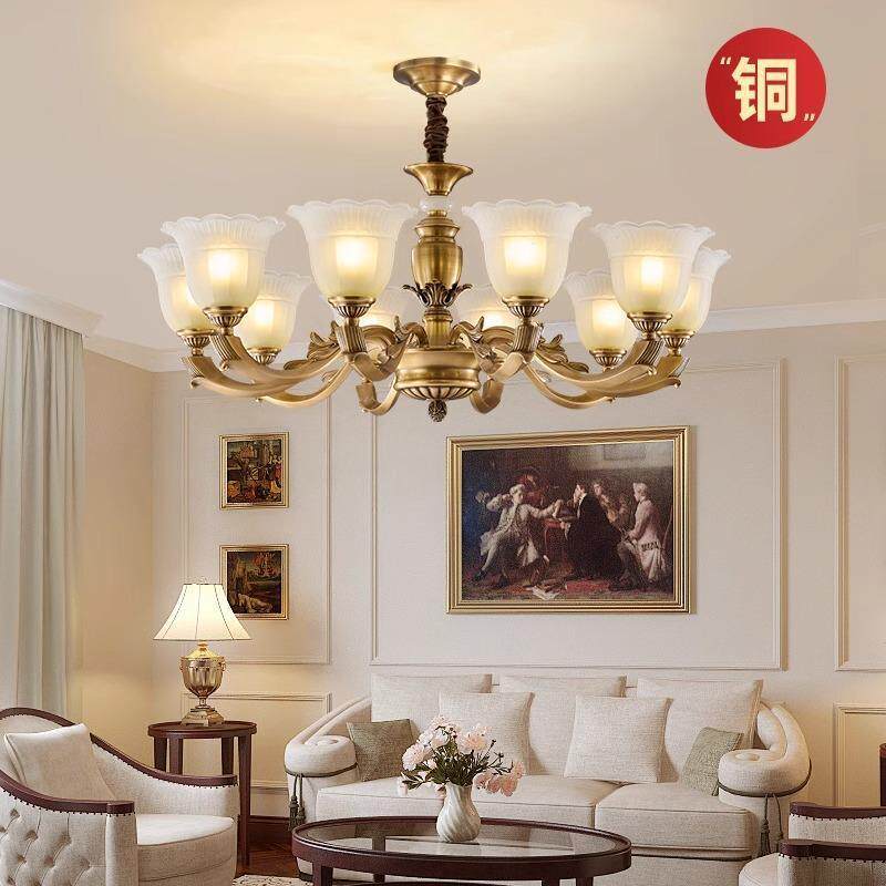 美吊中灯主客31169厅灯饰式欧式卧室复古全铜高档灯具