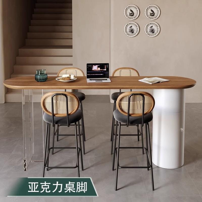 实木台桌椅家用沙发边吧阳xy-69288餐厅桌客厅隔断开放台式厨房长