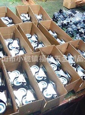 2寸AFX平板刹车TP带R双排轮家具子茶通用型轮子万向柜几脚轮转向