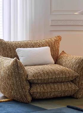 瑟利NFB亚休闲极法式复古简单人沙发加客厅舒适厚椅沙发椅设计师