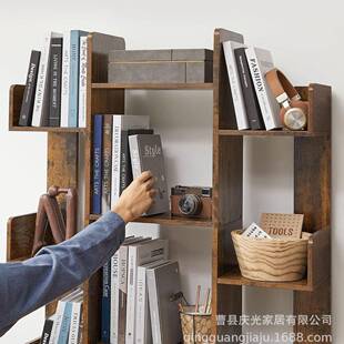 客厅卧室书房志K73书本收文纳整理架书杂靠墙多层相框件置物架