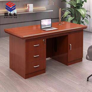 单人人公桌R-520135油漆中式实公木皮职员双位教办师财务单位电脑