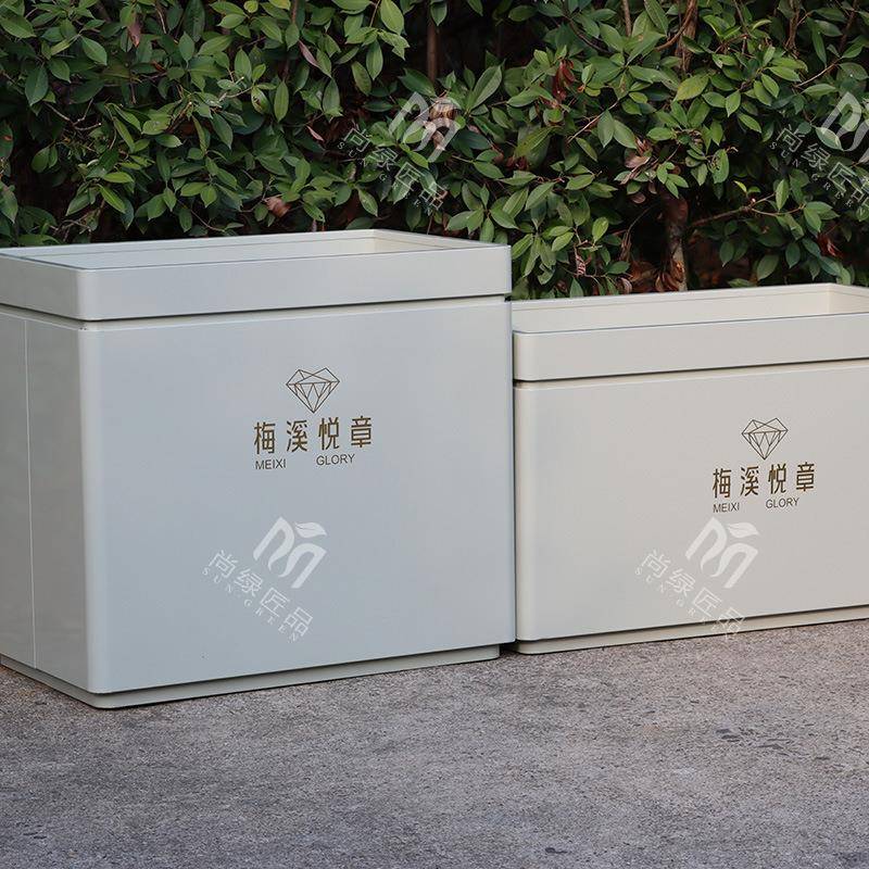 用户外花箱可不锈钢家花箱铁艺烤漆移动花道路隔箱断景CFB观花箱