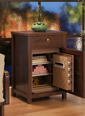 实木床头柜险箱体一家用隐保藏式保险柜型置物柜卧室智能IQQ储小