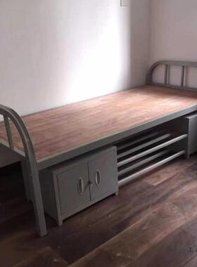 米加厚铁床单人宿床单层床床舍学生床硬板员工71031床90宽1.2铁艺