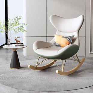 椅轻奢用2025新家款千摇鸟格休闲人摇摇椅阳单台客厅躺椅懒人VCT