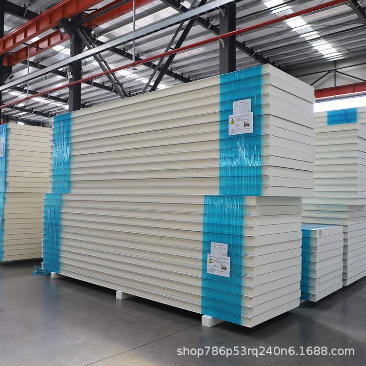 10BVCc厚聚氨酯机制板冷库双面不m锈钢防腐夹心保温板厂家