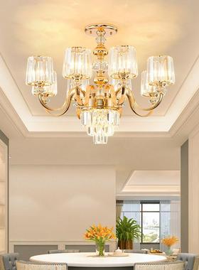 202DAL5新款约欧式客吊灯厅水晶灯现代简轻奢美式大气餐厅卧室金