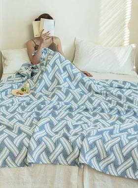 发全棉三层纱包布毛巾被被纯棉春CEW夏季毛毯办公室午睡毯子沙盖