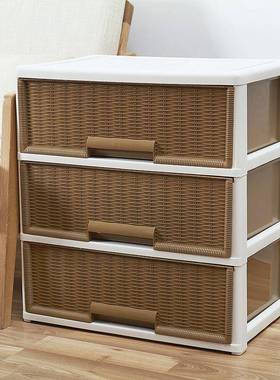 日式收纳APJ柜柜家用子安装客厅收纳抽屉床头柜多柜层塑料免收纳