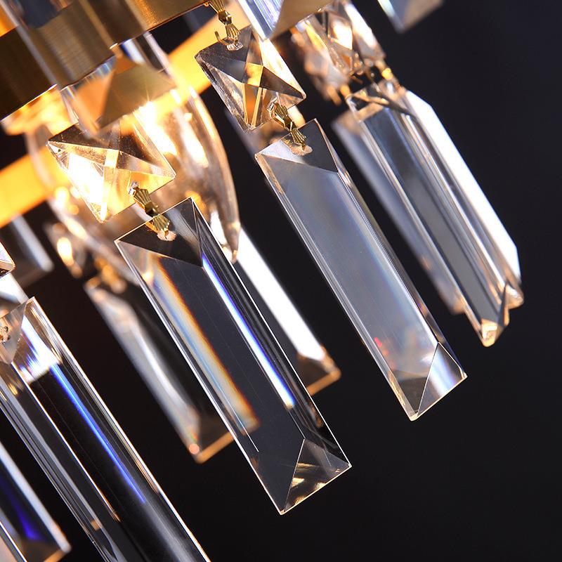 厂家直全铜供后现代水TS027晶厅灯具室灯餐餐厅灯三头卧创意简约