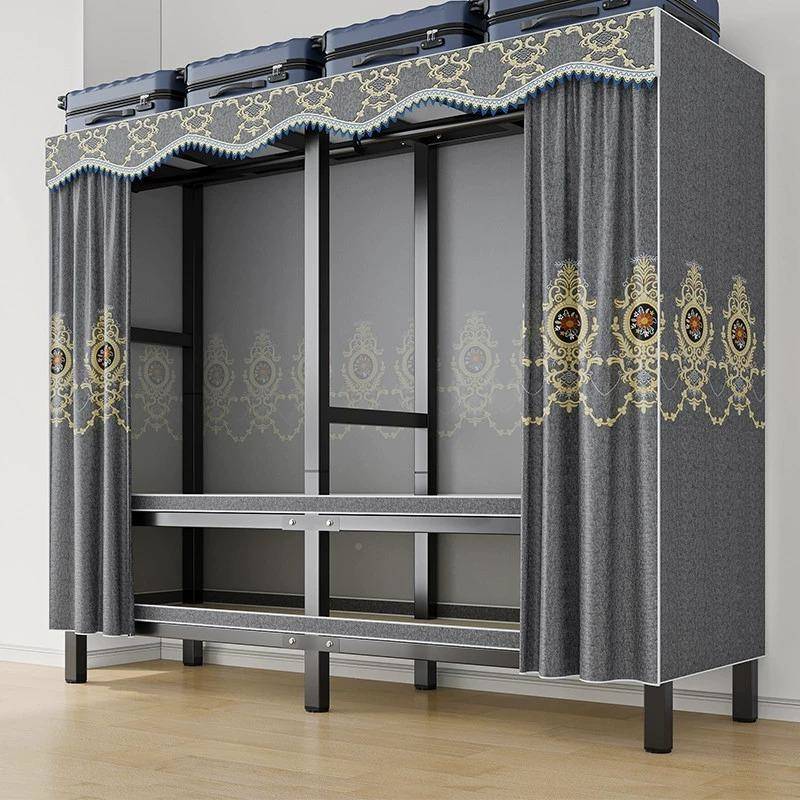 免安装简易布柜出室租房钢见详情家用衣卧管加固结实折叠小型全挂