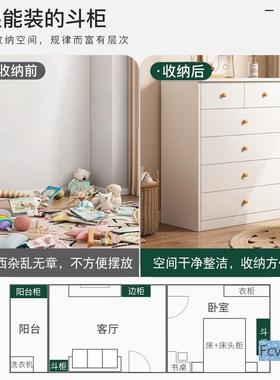 斗地柜家用落大容多层抽屉量式收纳柜五JQE斗橱台柜客厅边阳柜小