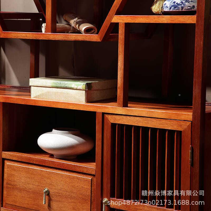 格木博古组实架木置物架茶室屏风断合董隔古展式柜中式金花梨扇多