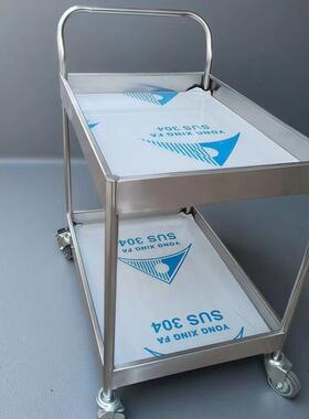 PKO不锈钢304/201小推车层双加厚静物料仪音器设移动周转车工具备