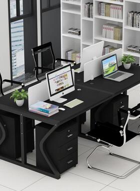 办公桌简职员URU电脑桌卡带屏子风2人四人约位六人工位桌会议桌