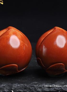 西进桃口大橄榄ZWJ核手球光巴珠核雕寿桃子素核原籽手捻文玩手把
