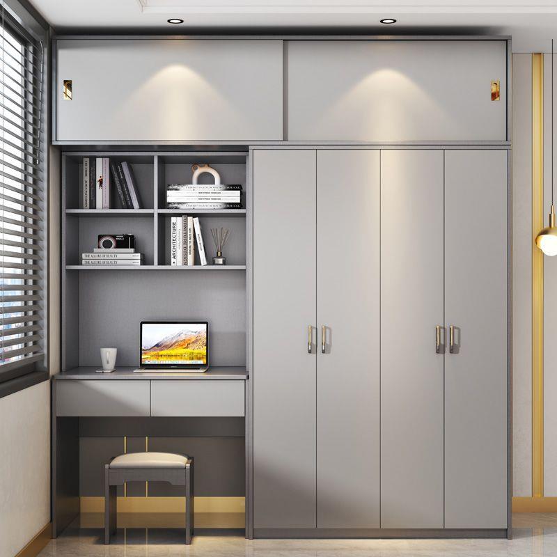 156现代简约户连体转角衣书桌衣桌柜电脑一体学生家用卧室小型组