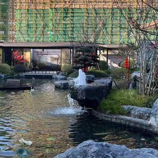 山天然黑石水钵水大型园林庭院造景石流形82893景观石原异石