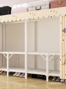 免安屋装折叠布童卧衣柜家用室简易组装出租房PIL用儿收纳柜子挂