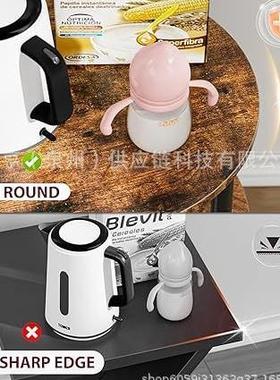 跨境床床头柜铁木简CFW约圆桌窄边或间头柜卧室客厅小空的工业小