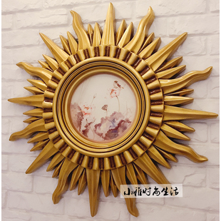 欧式 饰画客厅挂画餐厅壁画电视沙发背景墙太阳神复古壁挂 玄关装