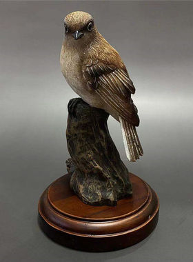 摆件树脂工艺品鸟类麻鸟花园庭院摆件客厅装饰乔迁新居开业礼品