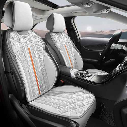 高端汽车坐垫四季通用2024新款麂皮绒乳胶棉马鞍垫翻毛皮座垫