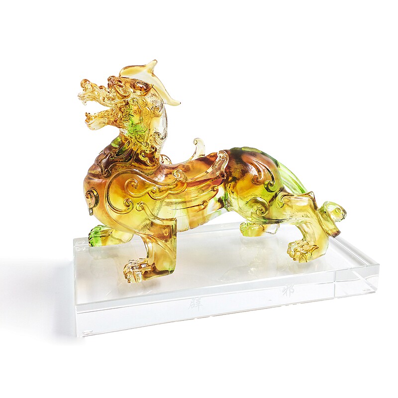 琉璃貔貅摆件招财瑞兽桌面装饰品家居风水摆设工艺品办公室玄关